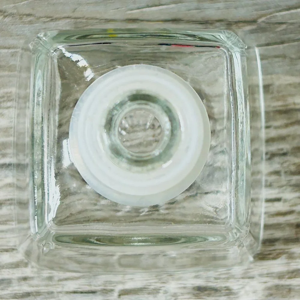 Vintage Mid Century Bourbon Glass Decanter w/ Stopper